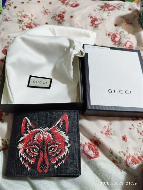 gucci wolf wallet replica|authentic gucci red wallet.